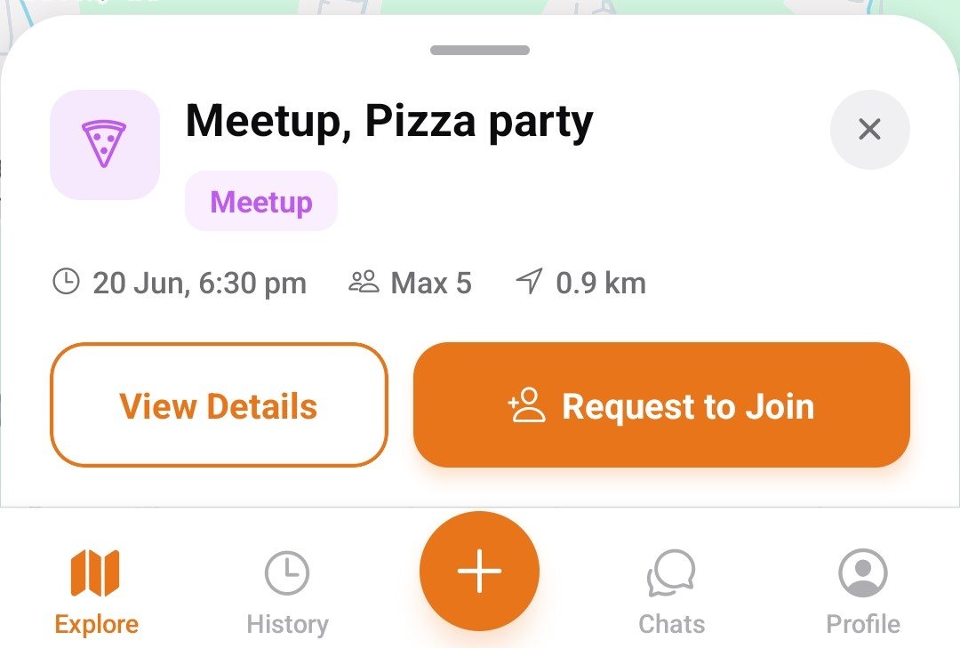 Request to join an AllConnect event