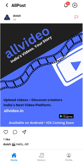 Allin post picture to saved contacts screen