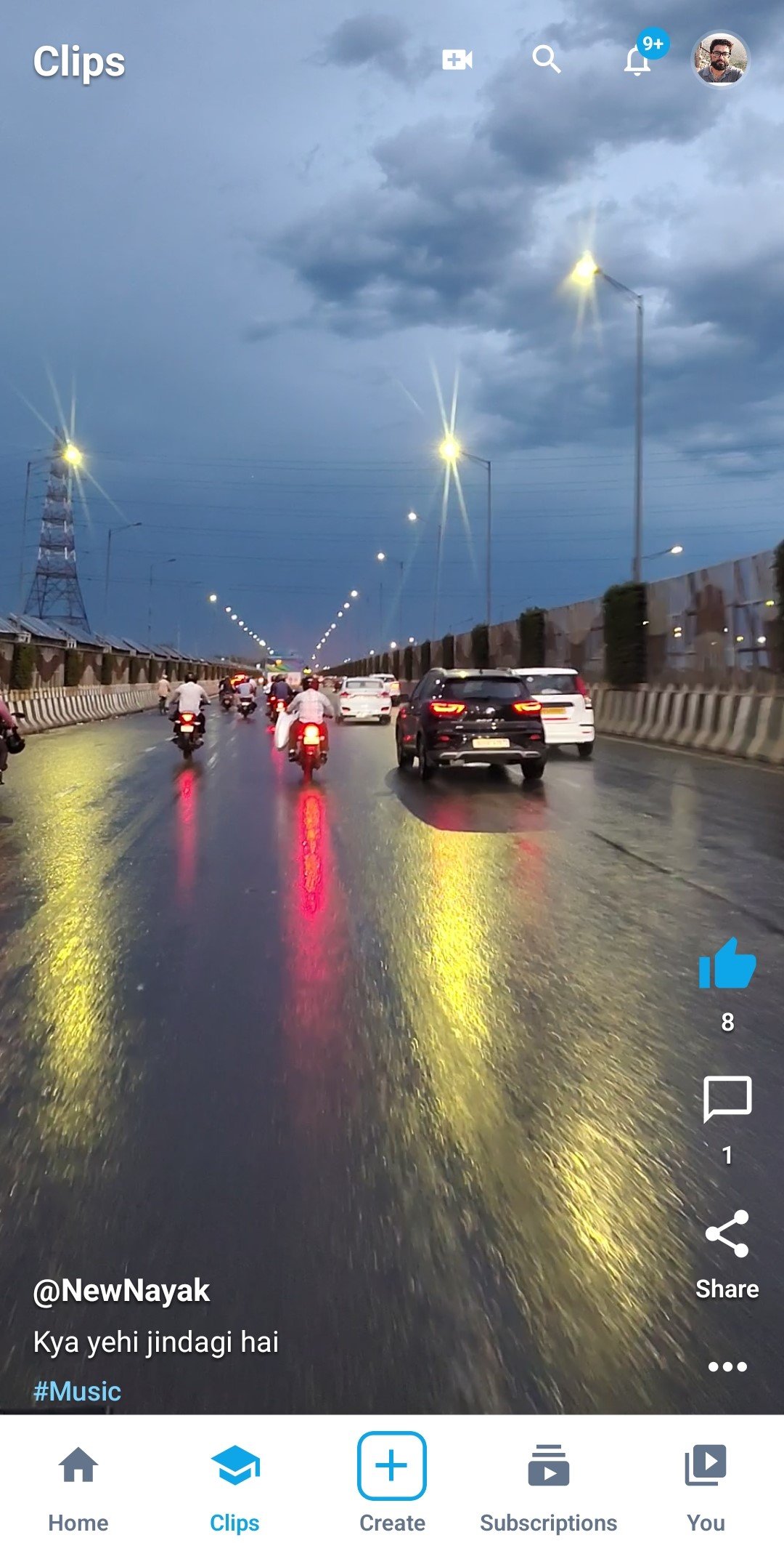 AllVideo Clips screen